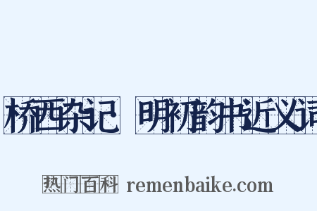 桥西杂记·明初韵书近义词是什么意思的图片